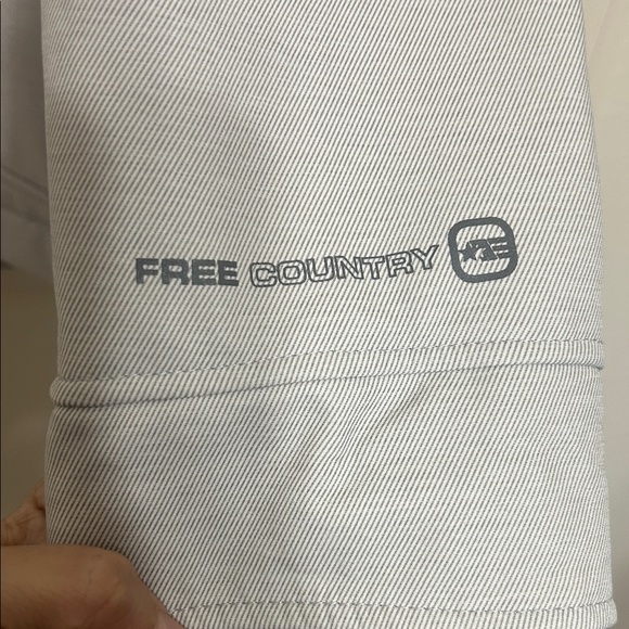 Free Country Light Gray Water Resistant Rain Coat with Removable Hood sz 2X - Picture 11 of 16